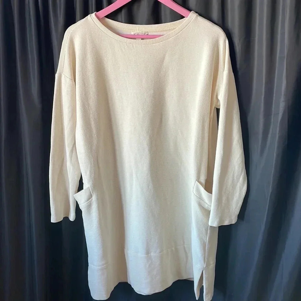 Cream Eileen Fisher Longsleeve Top S